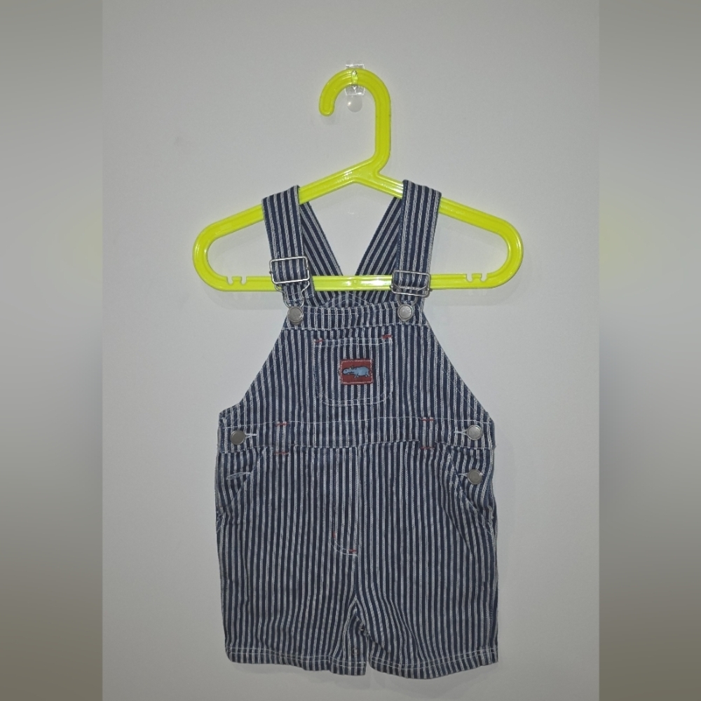 Vintage Impidimpi Blue Pinstripe Denim Overalls with Adjustable Straps